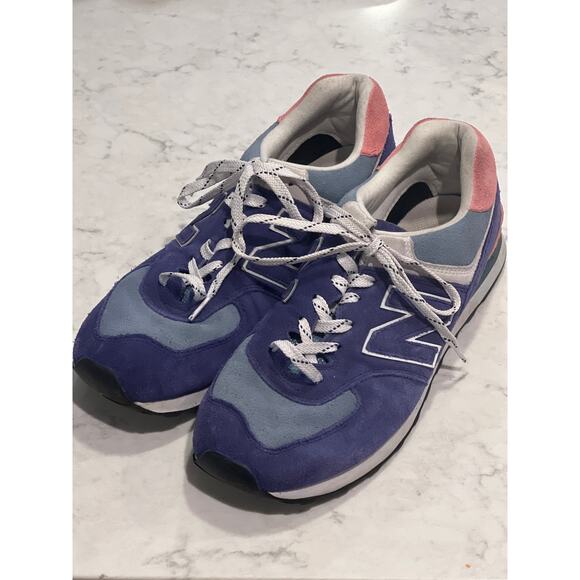 New Balance Men’s Athletic Active 574‎ Lightweight Lace Up Sneaker Size 11 Blue - Picture 6 of 8
